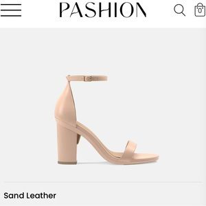 Pashion convertible heel 3” sandals to flats tan